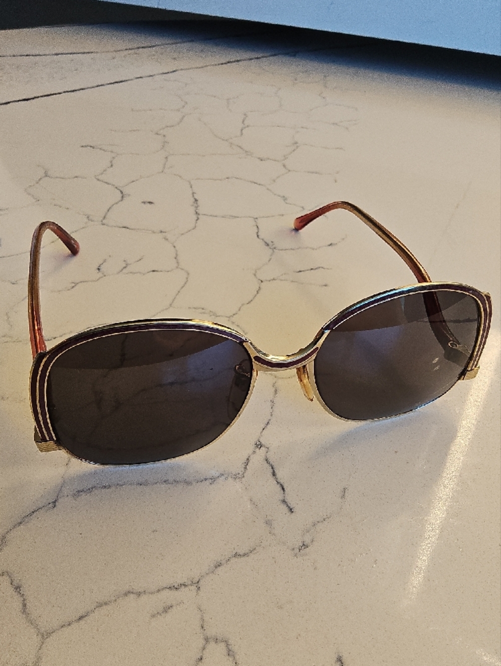 Sunburst Gold Trim Brown Women's optical Sunglasses 51018
